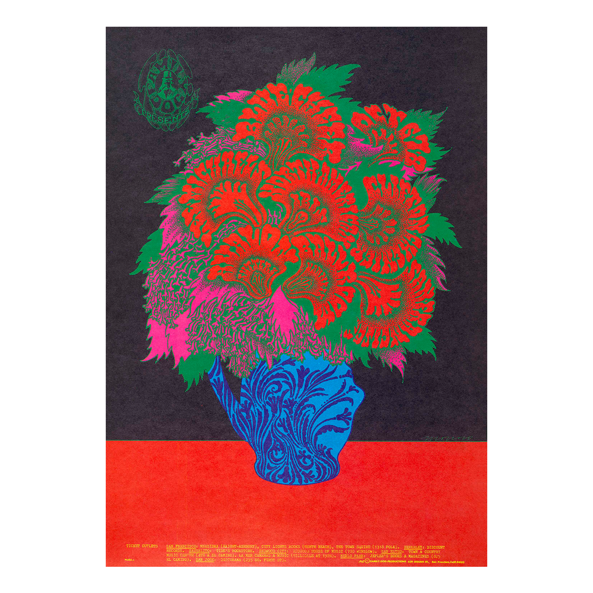 rhino plant pot Family Dog Flower Pot Lithograph