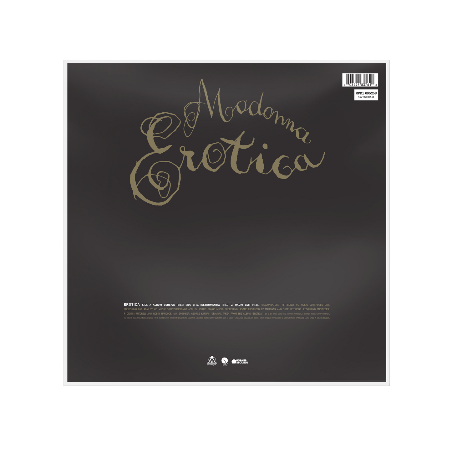 Erotica (30th Anniversary Picture Disc)