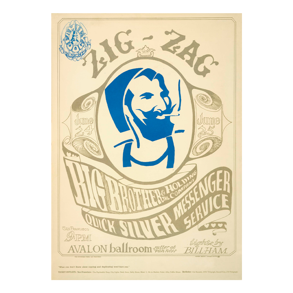 Zig Zag Man Lithograph