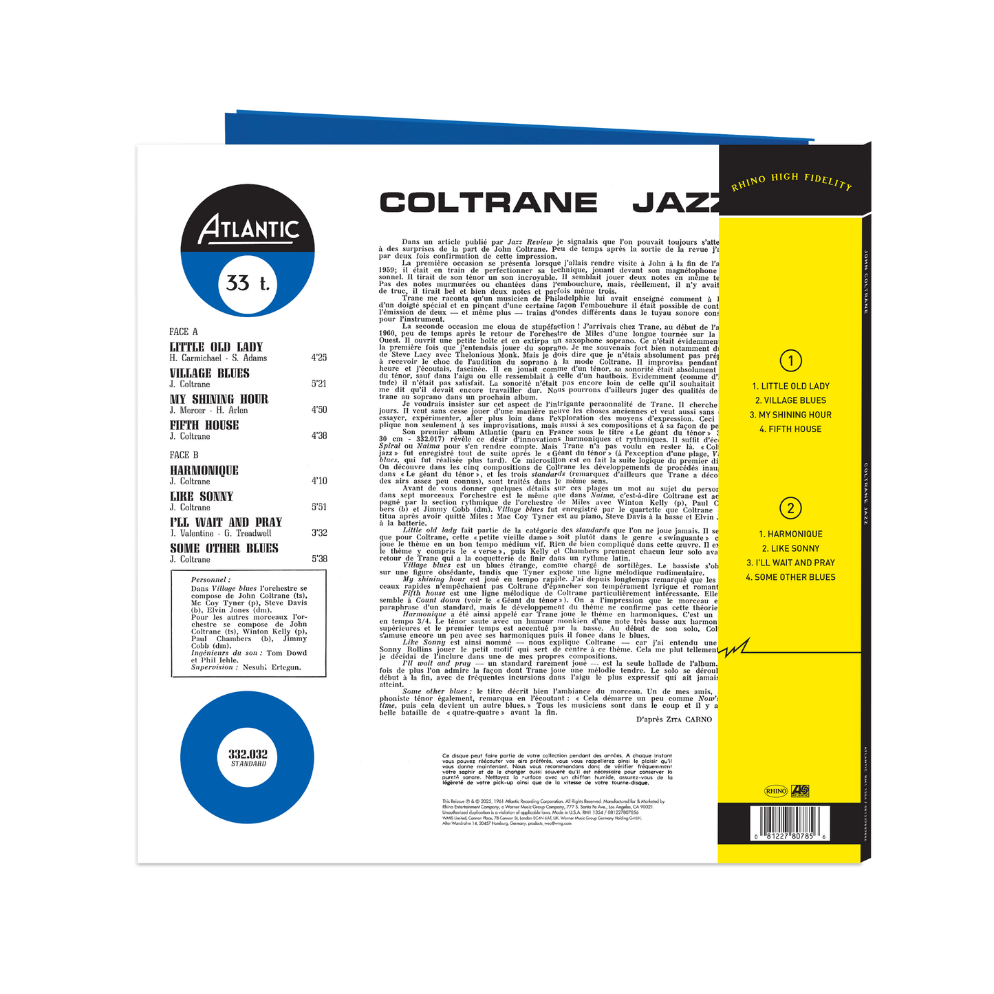 Coltrane Jazz (Mono) (Rhino High Fidelity) (Unnumbered)