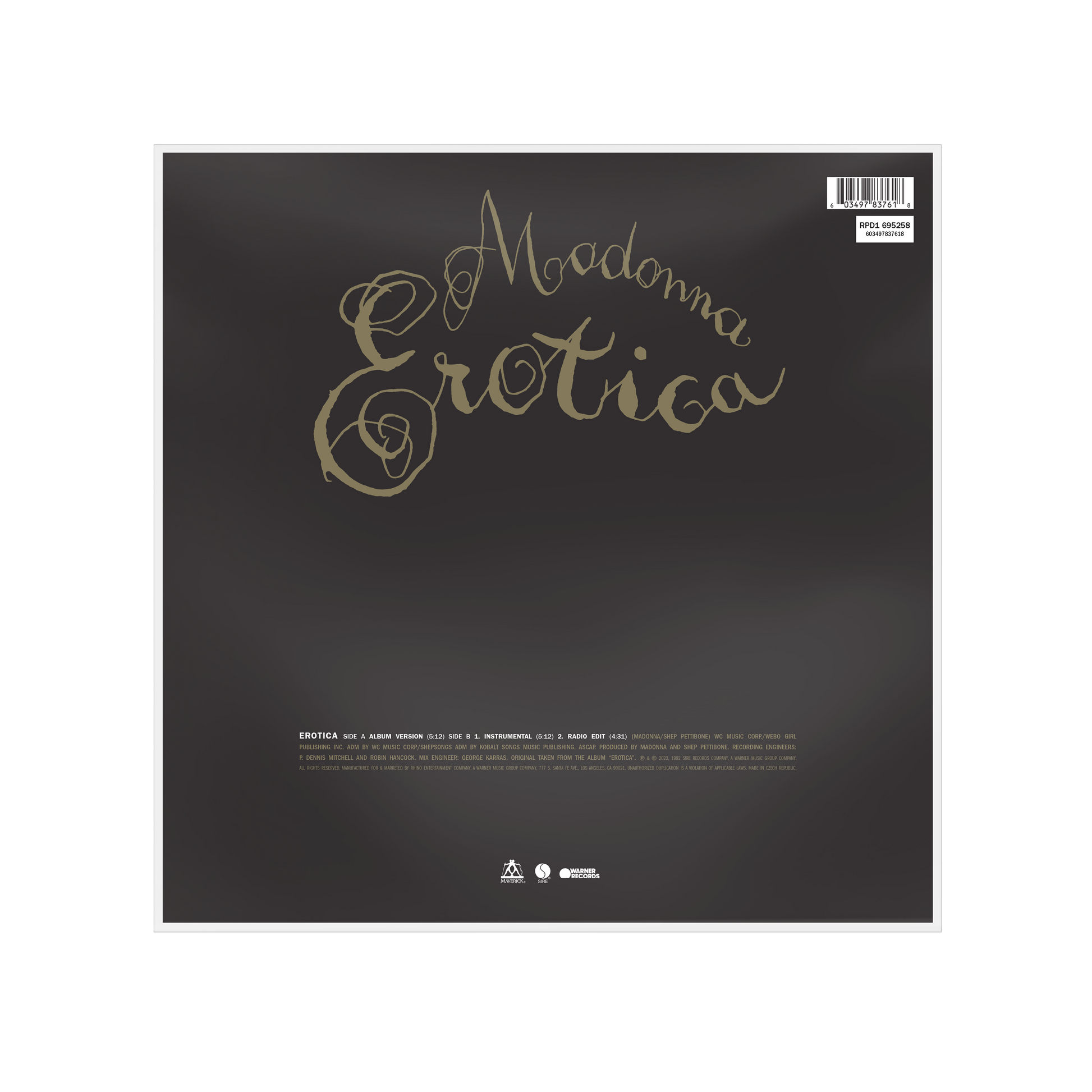 Erotica (30th Anniversary Picture Disc)