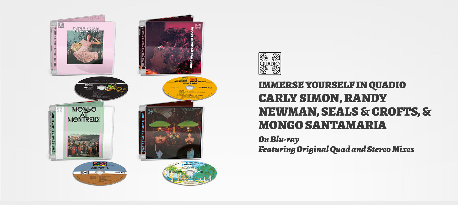 Quadio: Carly Simon, Randy Newman, Seals & Crofts, Mongo Santamaria