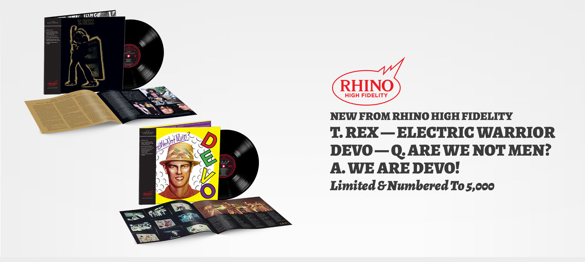Rhino High Fidelity T.Rex and DEVO