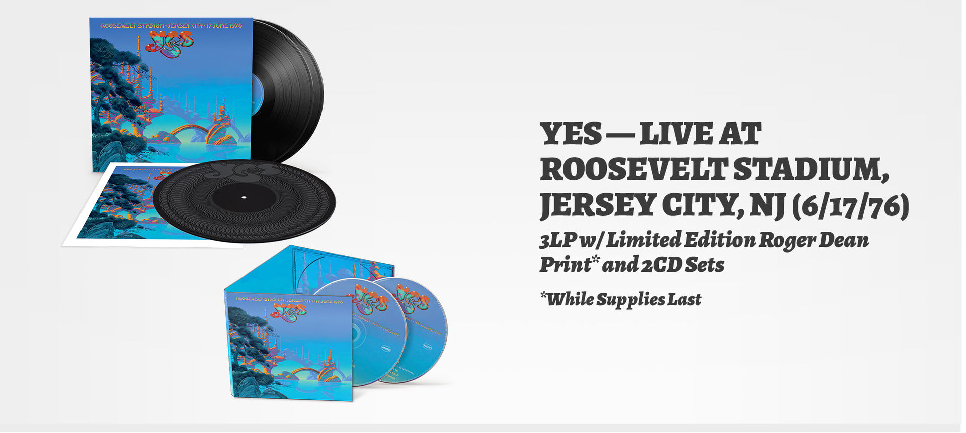 Yes - Live at Roosevelt Stadium 3LP and 2CD set