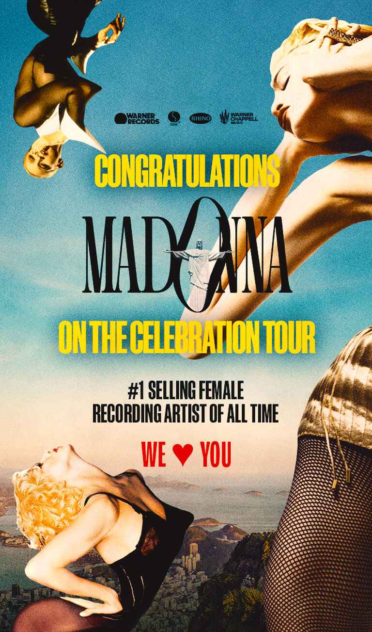 Congratulations Madonna on the Celebration Tour