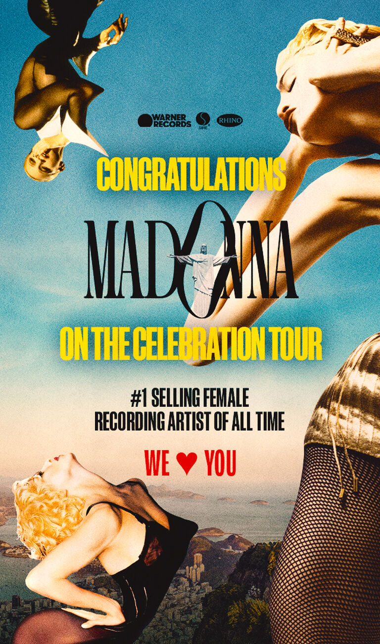 Congratulations Madonna on the Celebration Tour