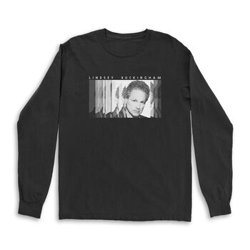 Photo Repeat Long Sleeve Black T-Shirt