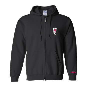 Beat Girl Embroidered Zip Hoodie